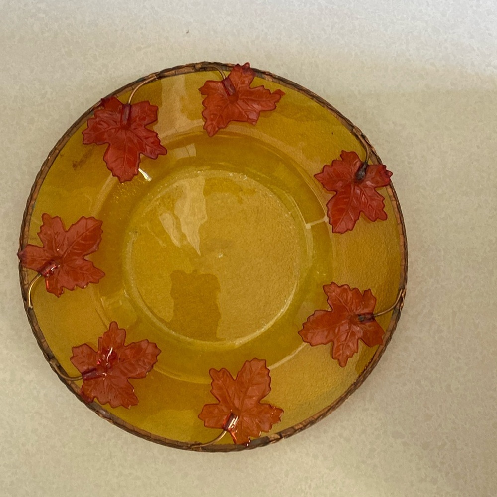 Decorative Fall Leaves plate